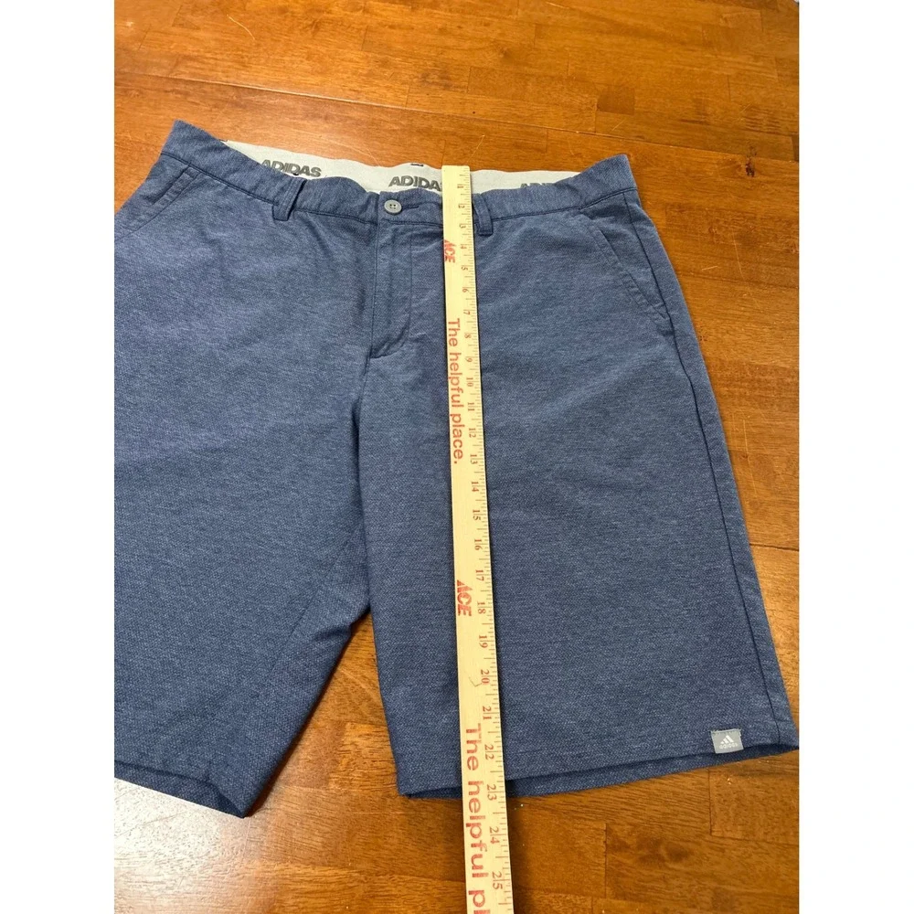 Adidas Golf Shorts Mens 38 Blue Ultimate360 Heathered Performance